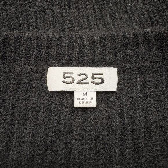 525 America Size M Sweater Emma Cashmere Ribbed Crewneck Shaker Stitch Old Money - Picture 6 of 13